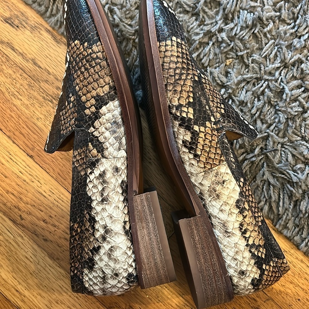 Madewell The Frances Loafer in Snake Embossed Leather Size 5.5 - Picture 10 of 11